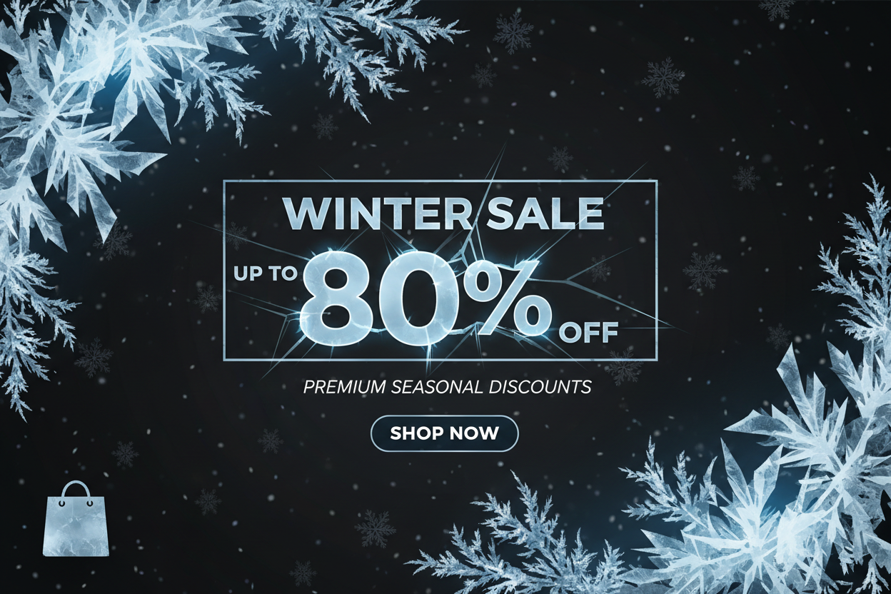 Winter Sale Banner - Up to 80% Off